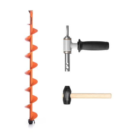 TONAR Motorshtorm Isborspiral Kit 130 mm til Drill og Motor - Istykkelse 1 m
